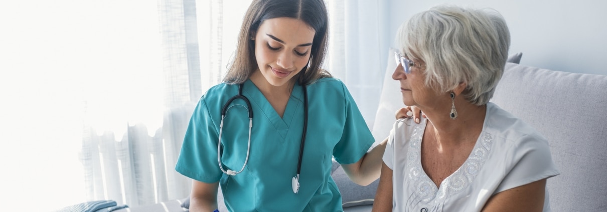Nurse with patient