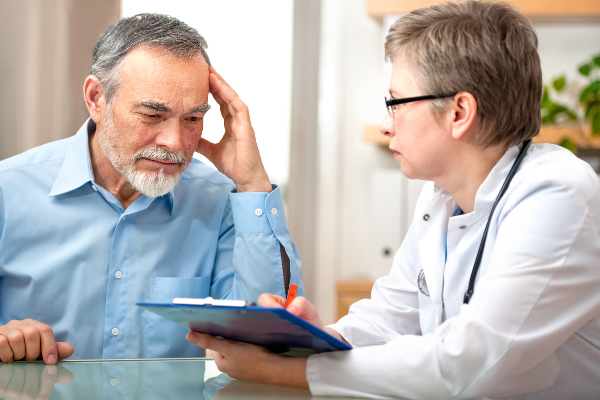 Nurse with male patient