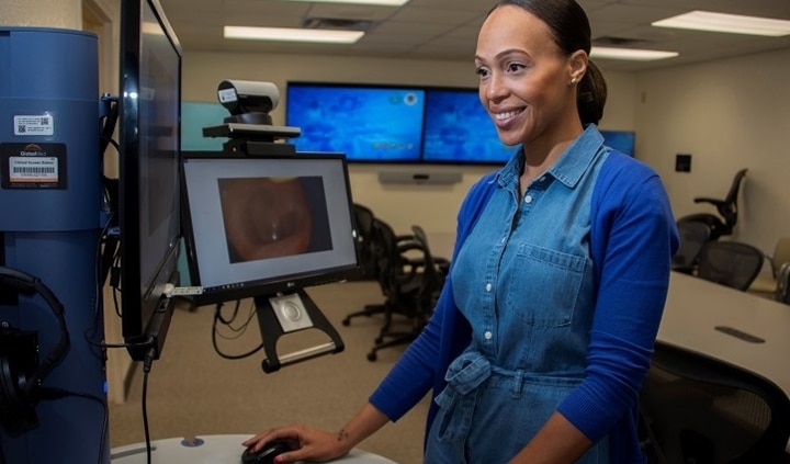 Smiling healthcare worker