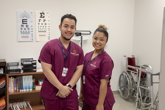 Two students posing for a photo