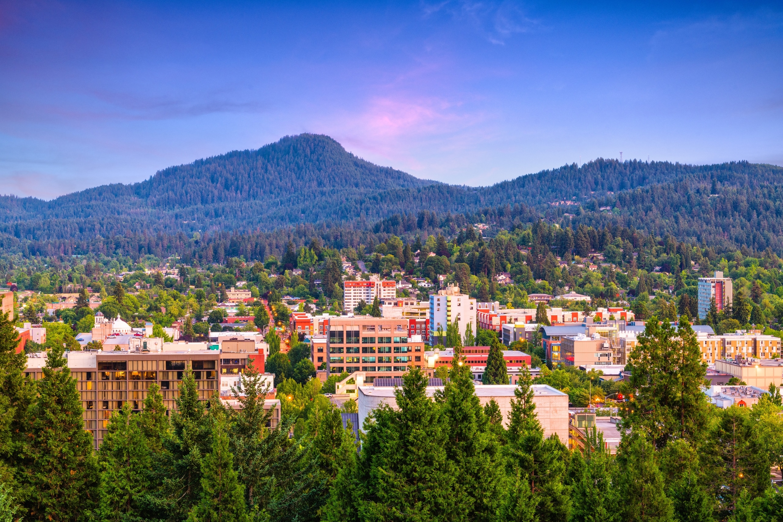 Aerial view of Eugene