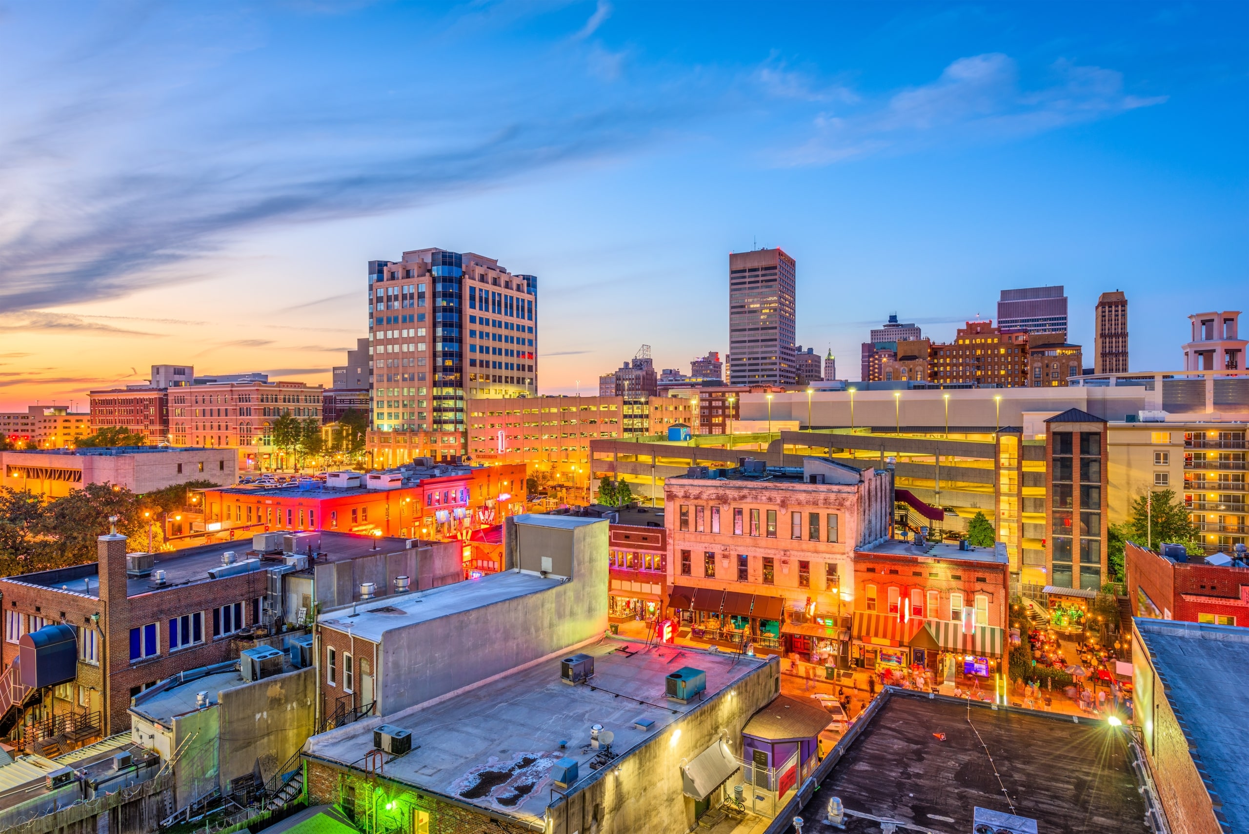 Aerial view of Memphis