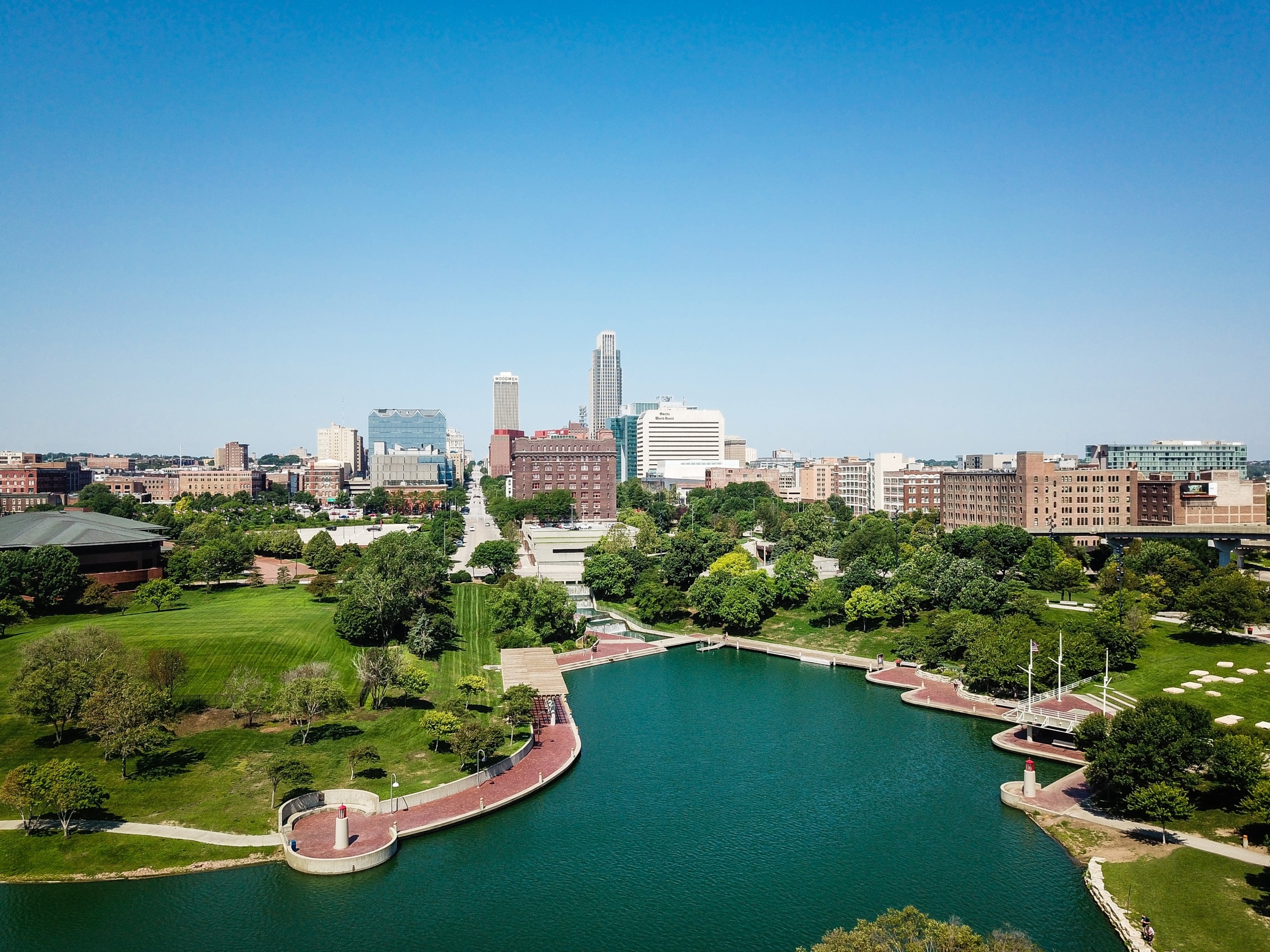 Aerial view of Omaha