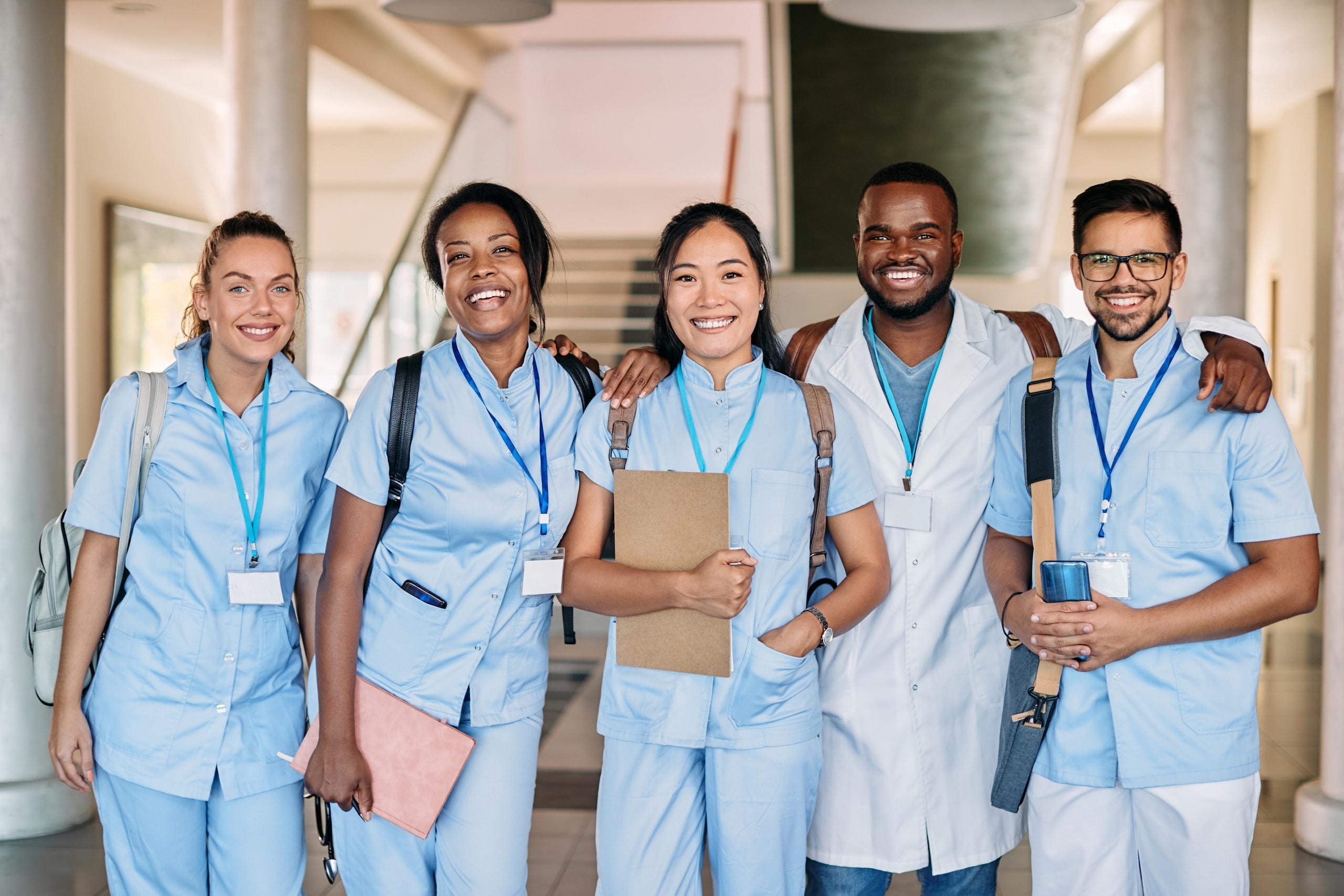 Multi-ethnic group of medical professionals