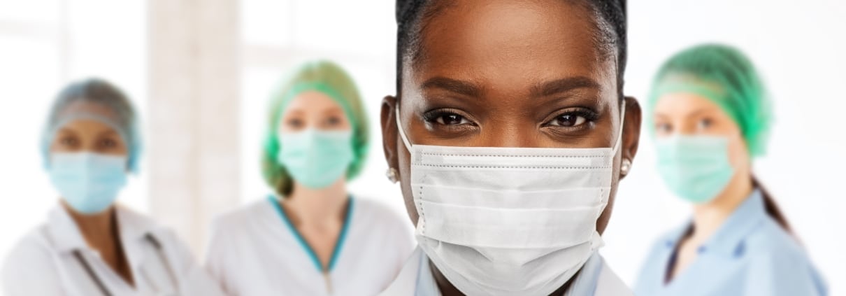 Close up of healthcare professionals